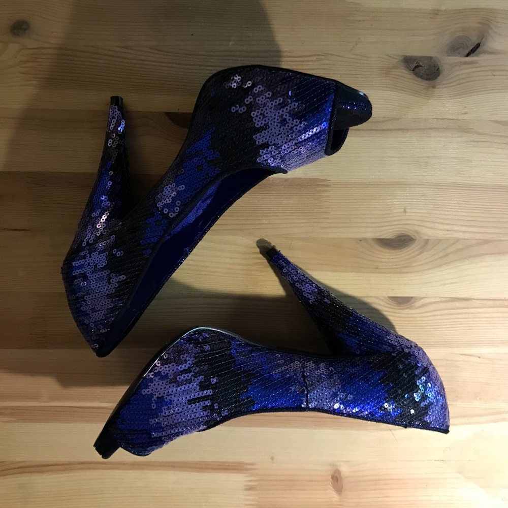 Aldo Blue Sequin Heels